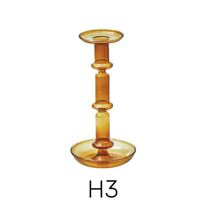 Amber Modern Glass Candle Holder | Bowlift