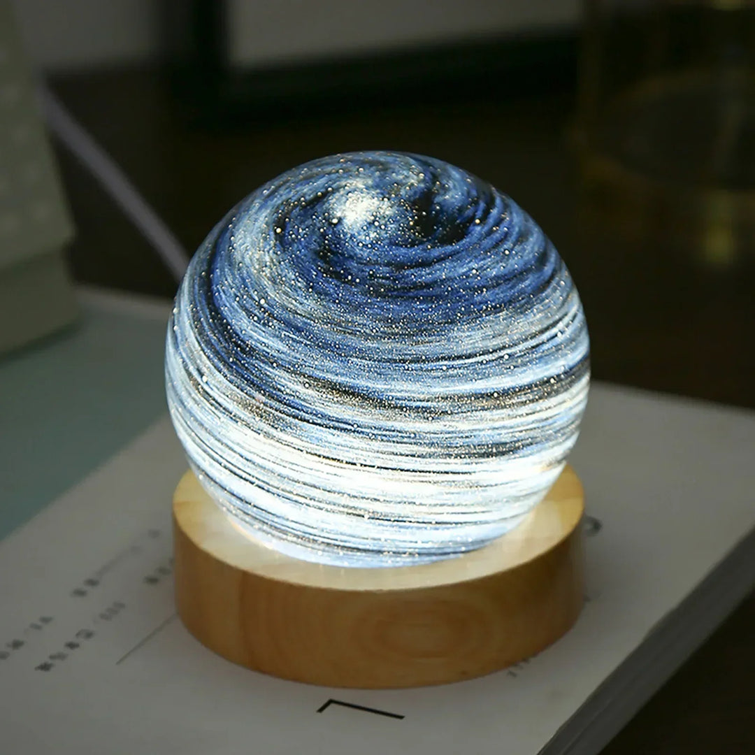 KosmosGlow - 3D Crystal Planets Night Lamp | Bowlift