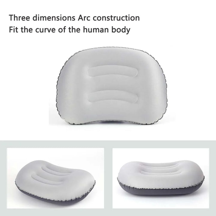 BowLift | AirNest Inflatable Outdoor Pillow | Compressible & Foldable | Neck Support for Camping, Hiking & Travel