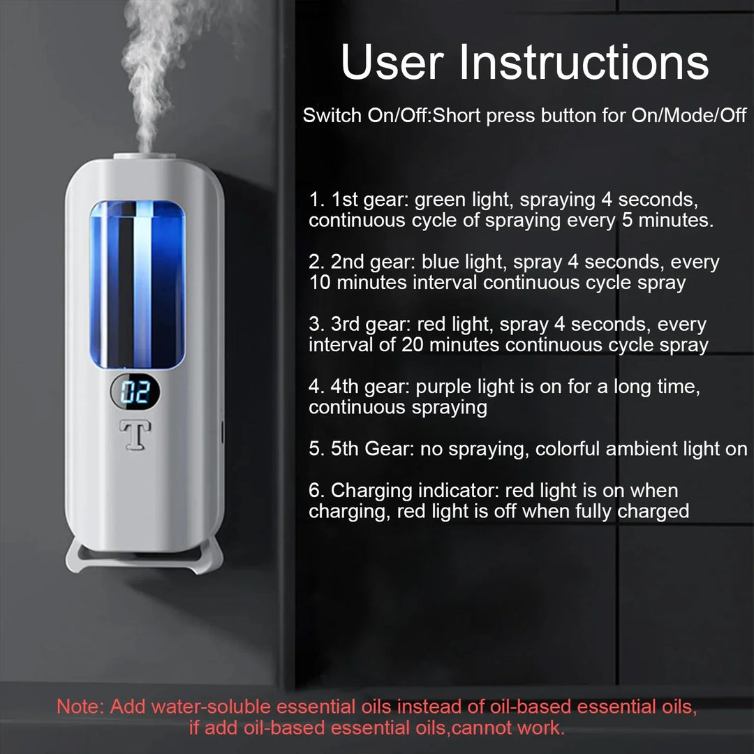 BowLift | 5 Modes rechargeable essential oil diffuser