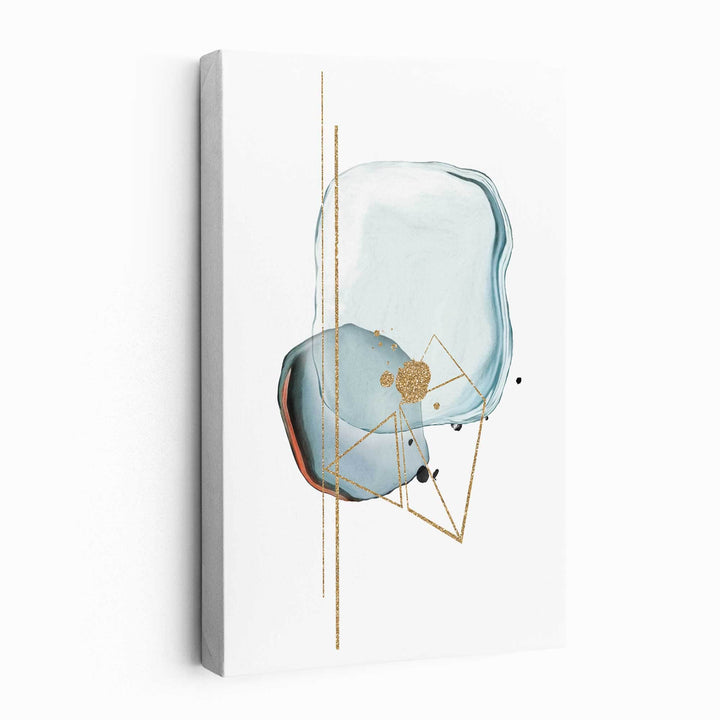 Abstract Shapes Canvas Wall Art in Blue Tones No. 1 | Bowlift