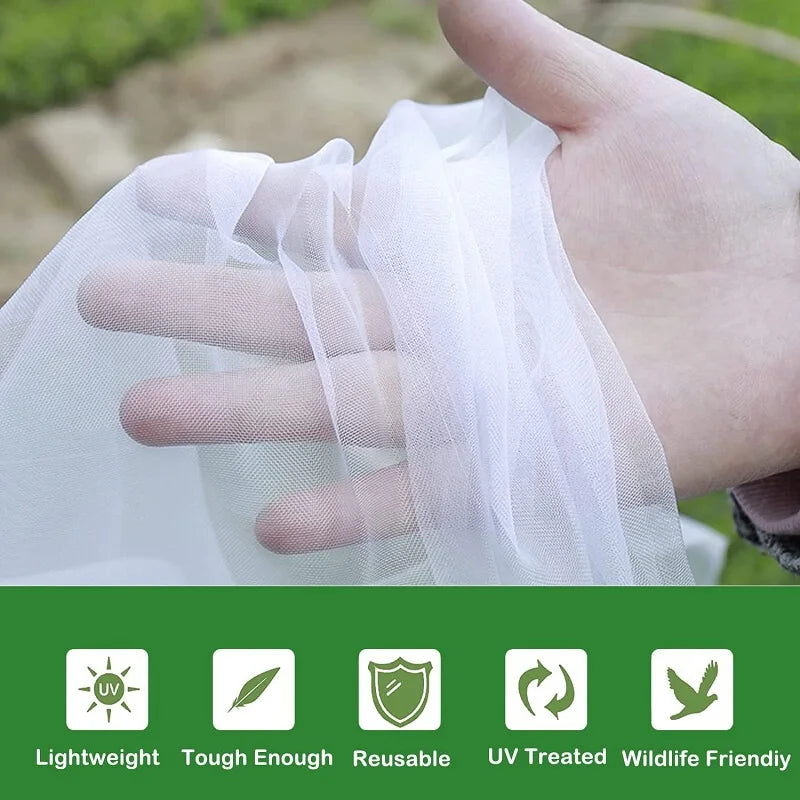 BowLift | GARDIVIA Vegetable Protection Net | High-Density Insect Net Made of Polyethylene | UV Resistant & Breathable | For Raised Beds & Vegetable Cultivation