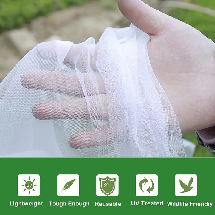 BowLift | GARDIVIA Vegetable Protection Net | High-Density Insect Net Made of Polyethylene | UV Resistant & Breathable | For Raised Beds & Vegetable Cultivation