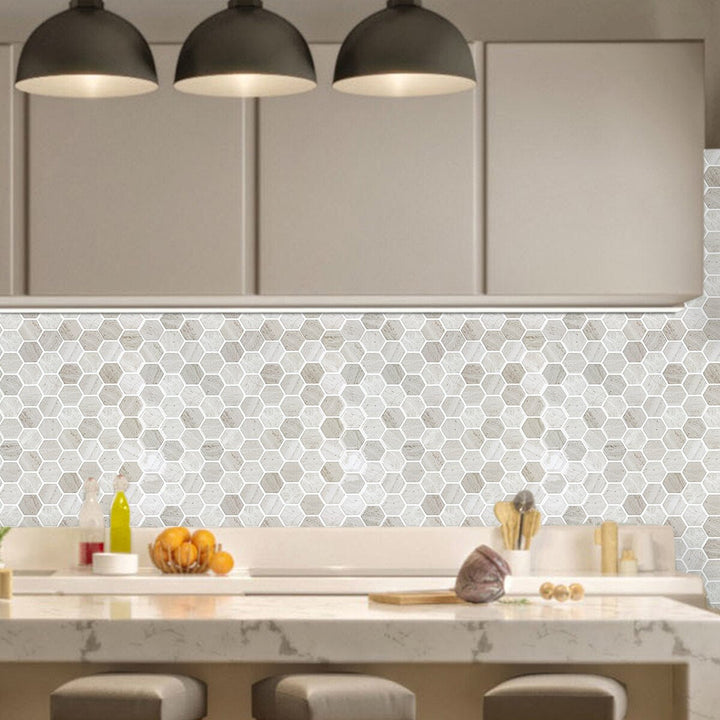 3D Self-Adhesive Hexagonal Wall Stickers | Bowlift