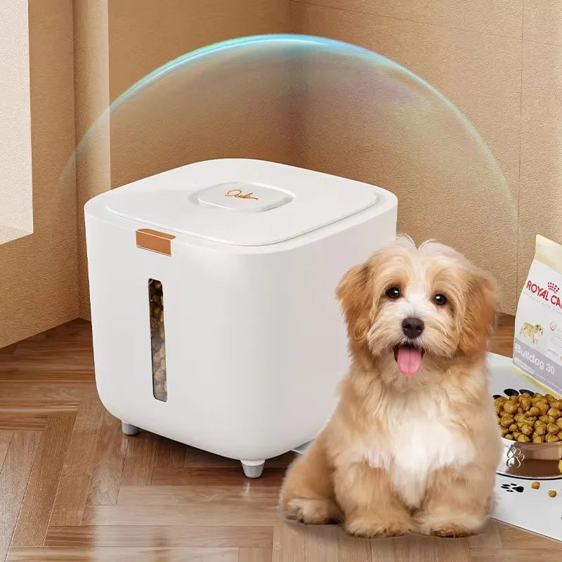Air-tight pet food container for dry food Bowlift