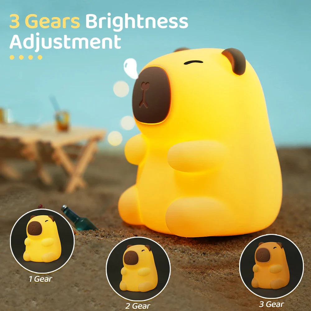 BowLift | CappyGlow Night Light | Silicone | Warm White & RGB | Dimmable | Rechargeable | 12 x 9 x 11 cm
