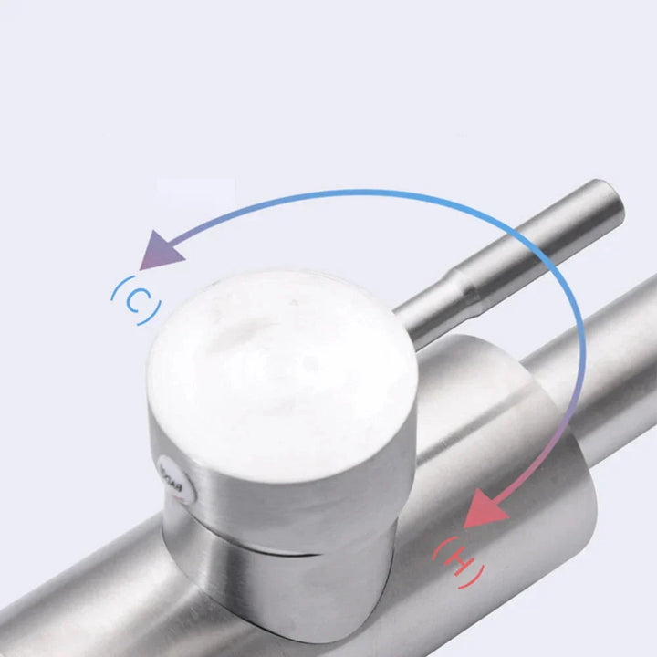 BowLift | StainlessMix Faucet - Modern Stainless Steel Kitchen Faucet
