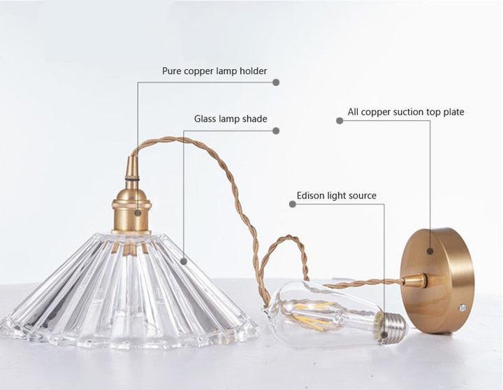 BowLift | Nordic Brilliance Transparent Glass Pendant Lamp