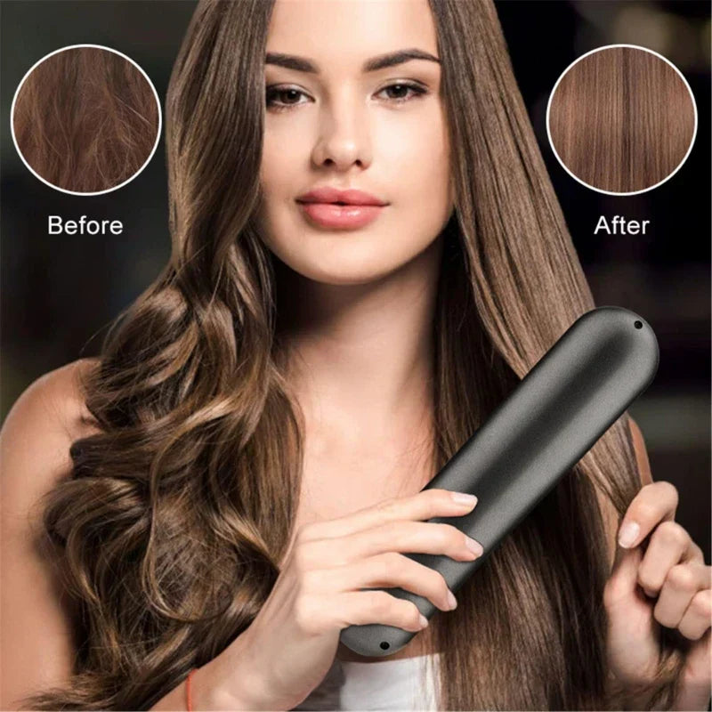 Tima Brush - Wireless Rechargeable Straightening Iron Brush Bowlift