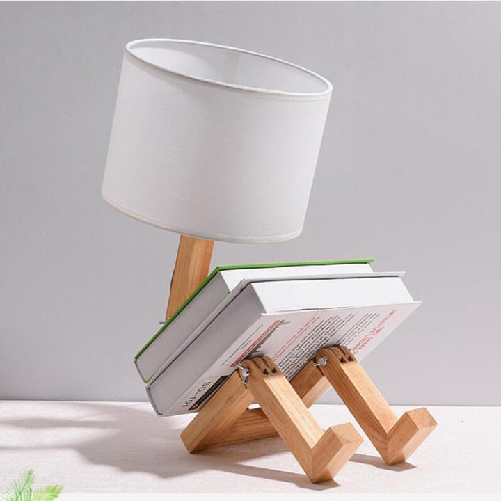 Thinker Wooden Robot Modern Night Lamp | Bowlift