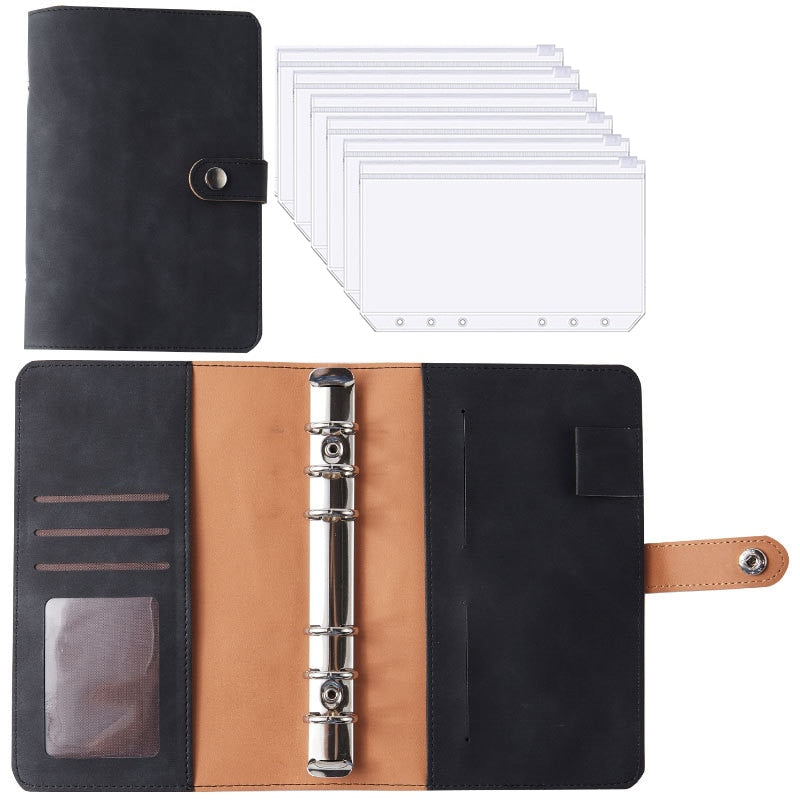 BowLift | Financial Planner Leather Multi Pocket Bill Organizer Notebook
