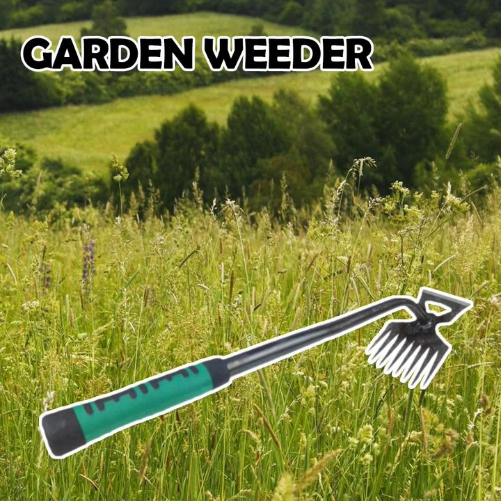 BowLift | Dual-Purpose 8-Tooth Manganese Steel Hoe with Non-Slip Rubber Handle for Weeding, Digging, and Soil Loosening