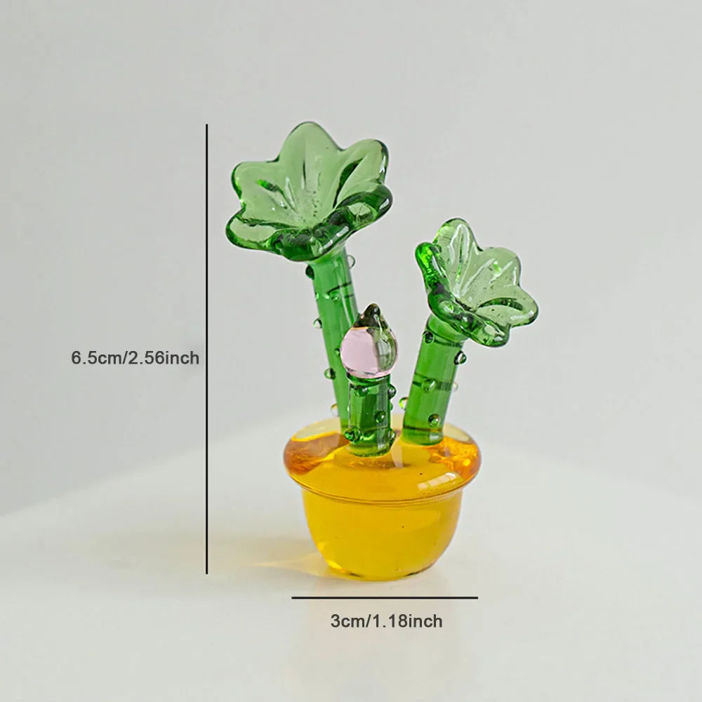 Plants with Pot Glass Ornament | Bowlift
