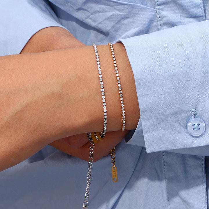 BowLift | 2mm Dainty Tennis Chain Bracelet and Necklace
