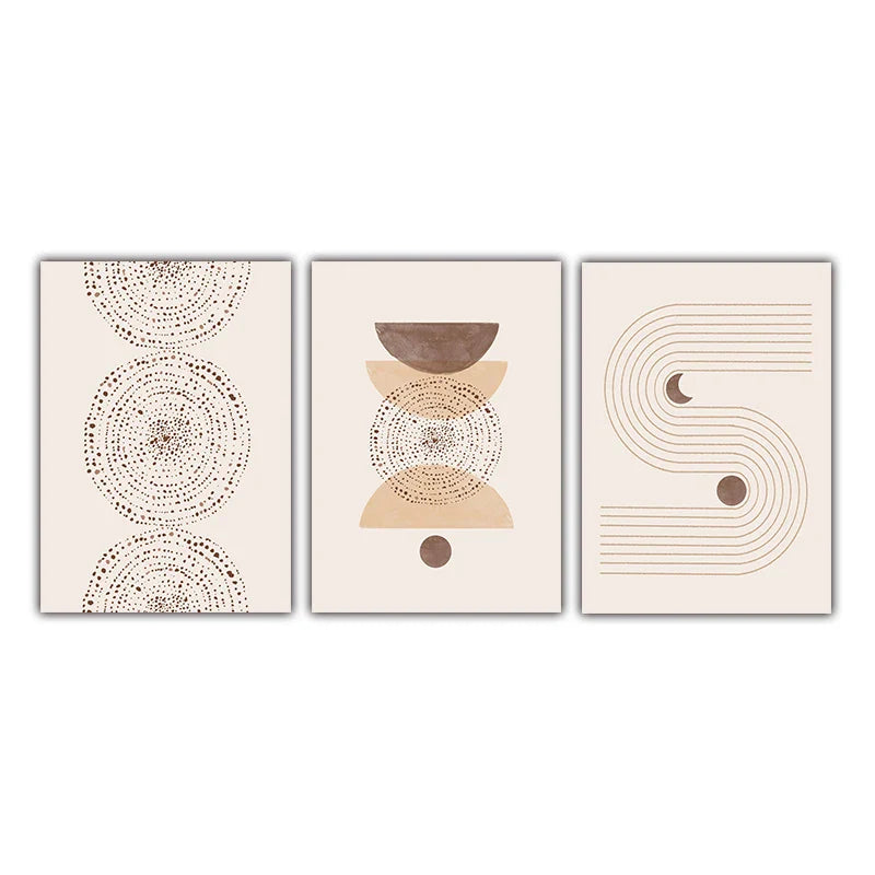 Minimalist Abstract Celestial Geometry Wall Art Fine Art Canvas Prints Sun Moon Posters Pictures For Living Room Bedroom Art Decor | Bowlift