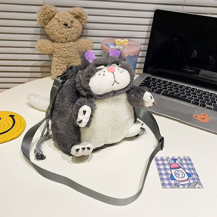 BowLift | Bored Plush Cat Shoulder Bag