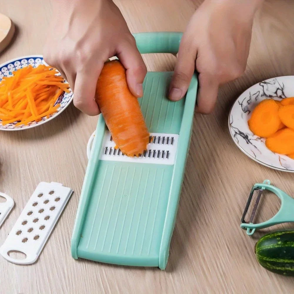 BowLift | Vegetable Cutter 5-in-1 | Manual & Multifunctional | Grater, Slicer, Dicer | KüchenMeister® Kitchen Helper