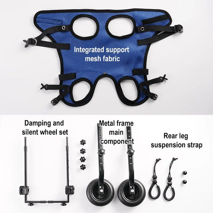 BowLift | Vetalino Dog Wheelchair for Small Dogs | Adjustable Rehab Cart | Lightweight & Stable | Mobility Aid for Walking Problems