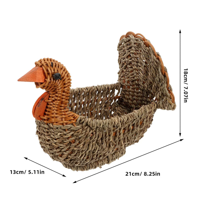 BowLift | Handcrafted Natural Woven Turkey Shape Basket