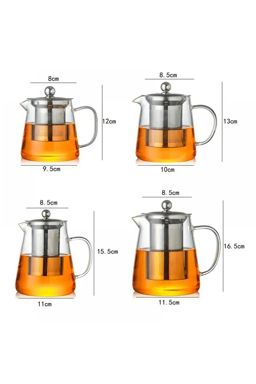 BowLift | Stainless Steel Infuser Glass Teapot
