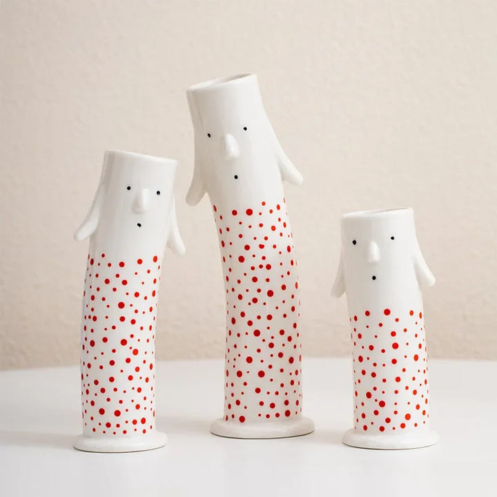 Lovely Cartoon Figures Ceramic Vase | Bowlift
