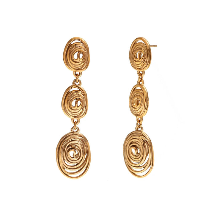 BowLift | Classy Patterned Triple Dangle Earrings