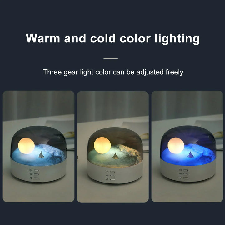 3D Mysterious Moon LED Night Light Speaker | Bowlift