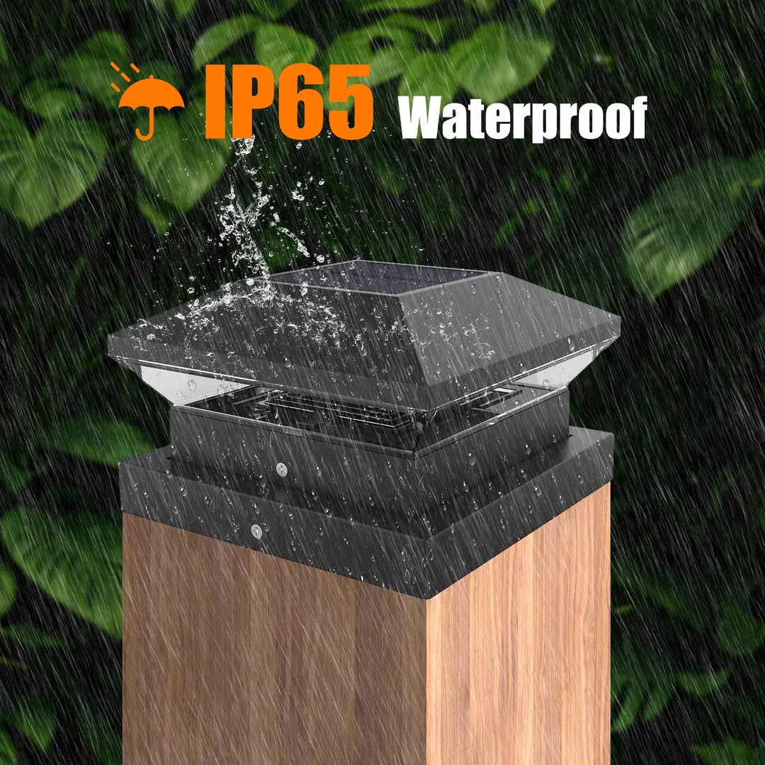 BowLift | Solar-Post Light LumiColumna | Adjustable Warm & Cool White | IP65 Waterproof | For Fence, Garden & Gate Pillar