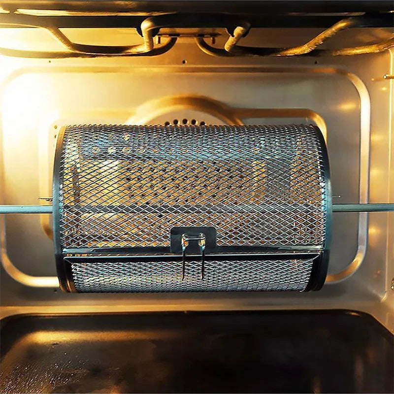 BowLift | Stainless Steel Rolling Grill Basket