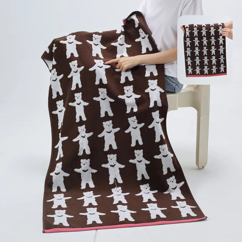 Reversible Animal Print Cotton Towel | Bowlift