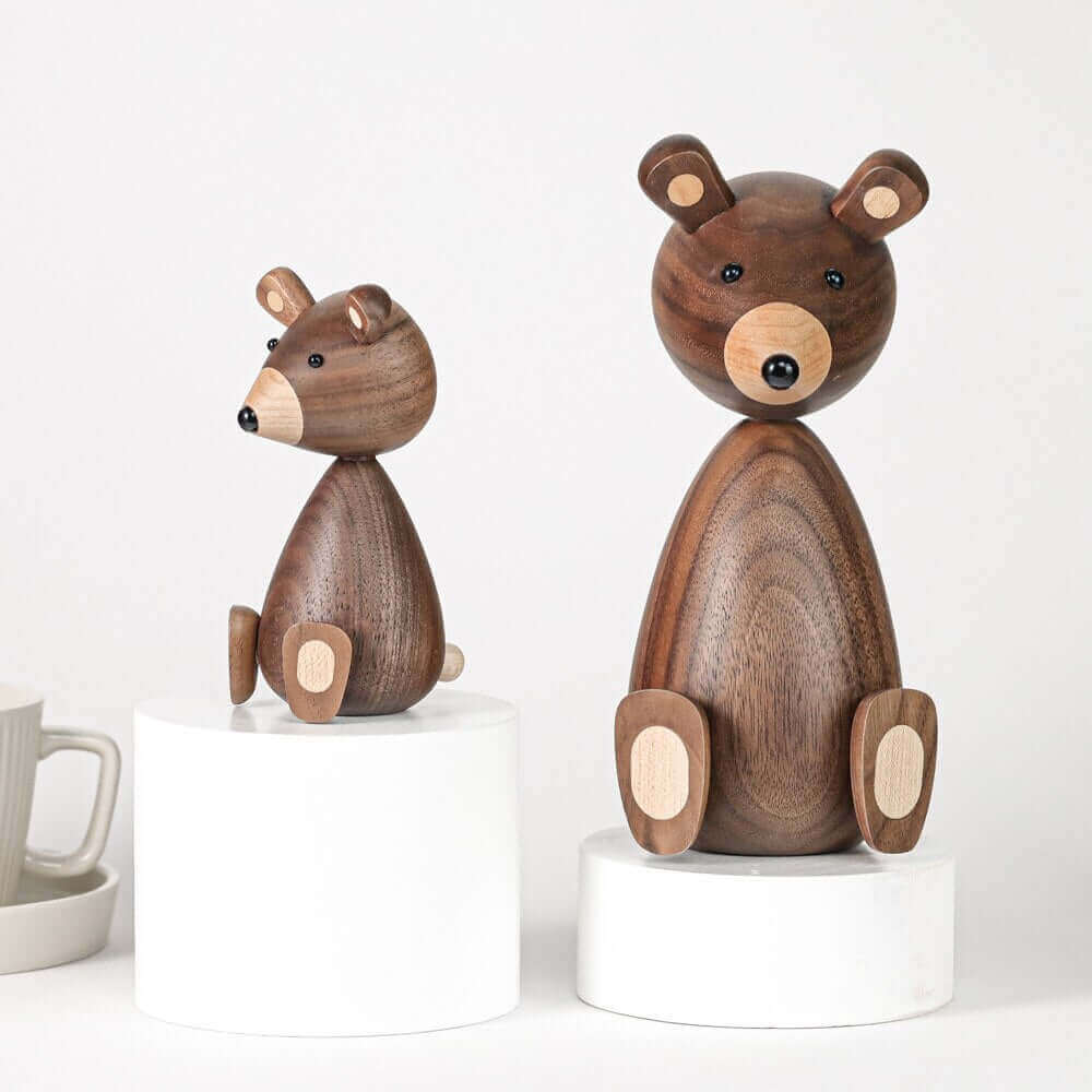 BowLift | Danish Wood Brown Bear Family Ornaments
