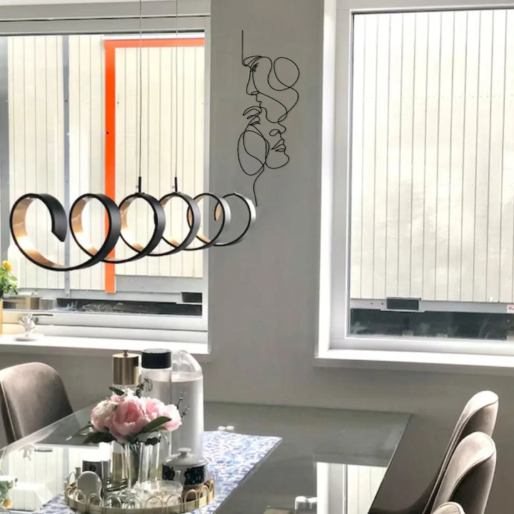 Minimalist Entwined Lovers Metal Line Art Sculpture Wall Decor Abstract Nordic Hanging Decoration For Living Room Bedroom Wall | Bowlift