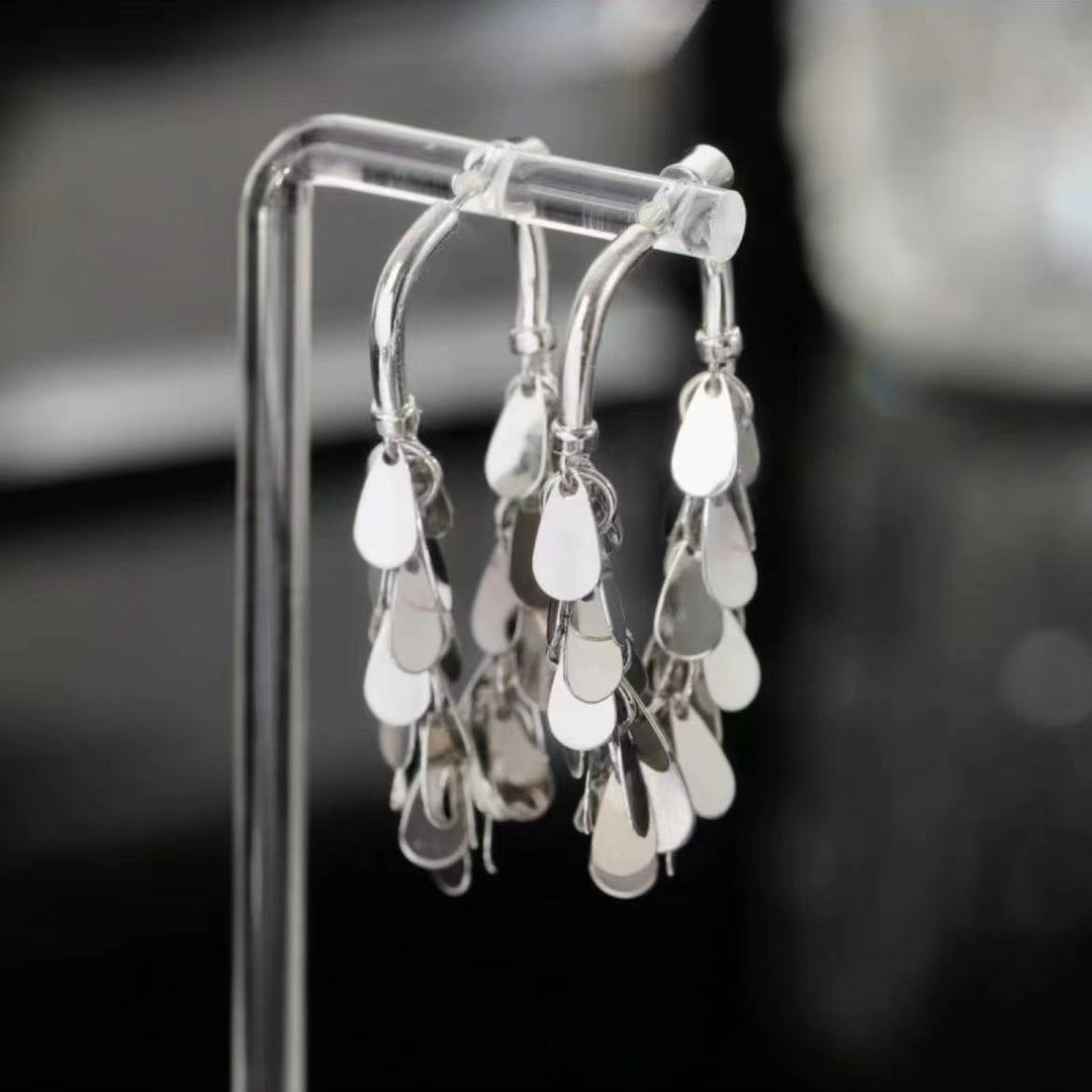 BowLift | Elegant Flow Long Metal Tassel Earrings