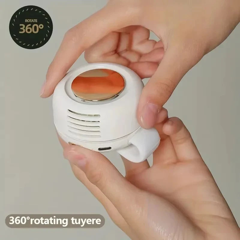 Portable Mini Handheld Bladeless Fan – Rechargeable Clip-On Waist or Desktop Fan for Outdoor Ventilation | Bowlift