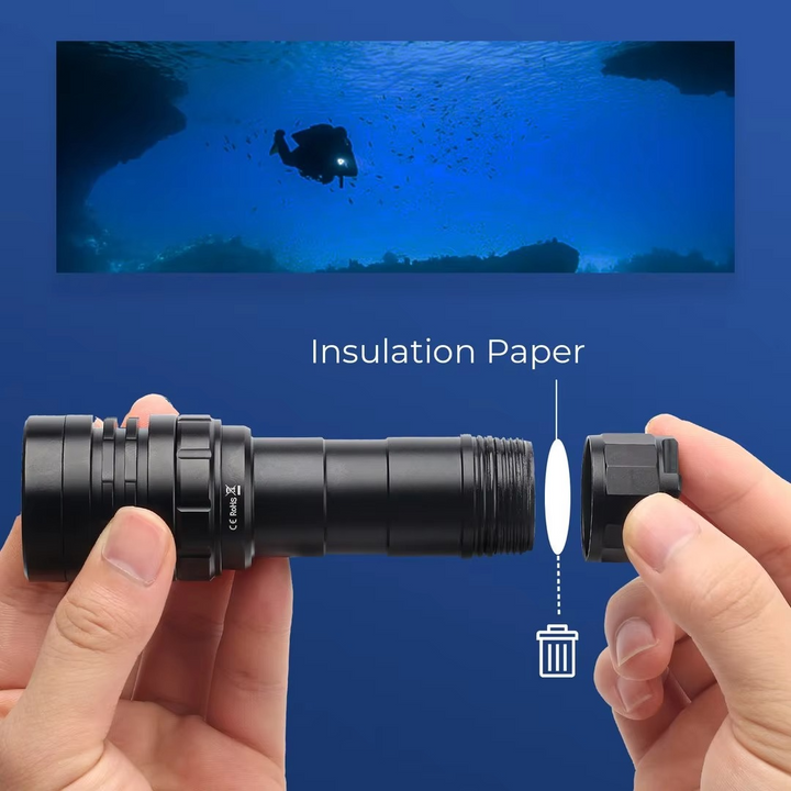 BowLift | High Lumen Scuba Diving Flashlight 3000lm Waterproof Magnetic Ring Torch