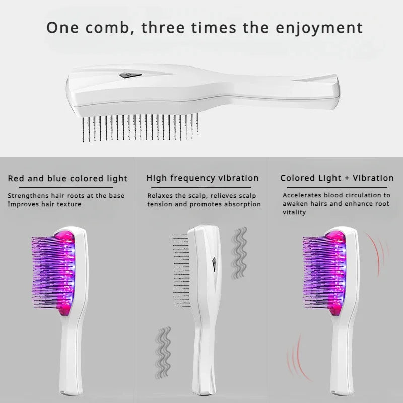 BowLift | Infrared Scalp Comb VITALUXE | LED Therapy & Massage | USB Rechargeable | Promotes Hair Growth & Relaxation | 22×6.5×5.2 cm