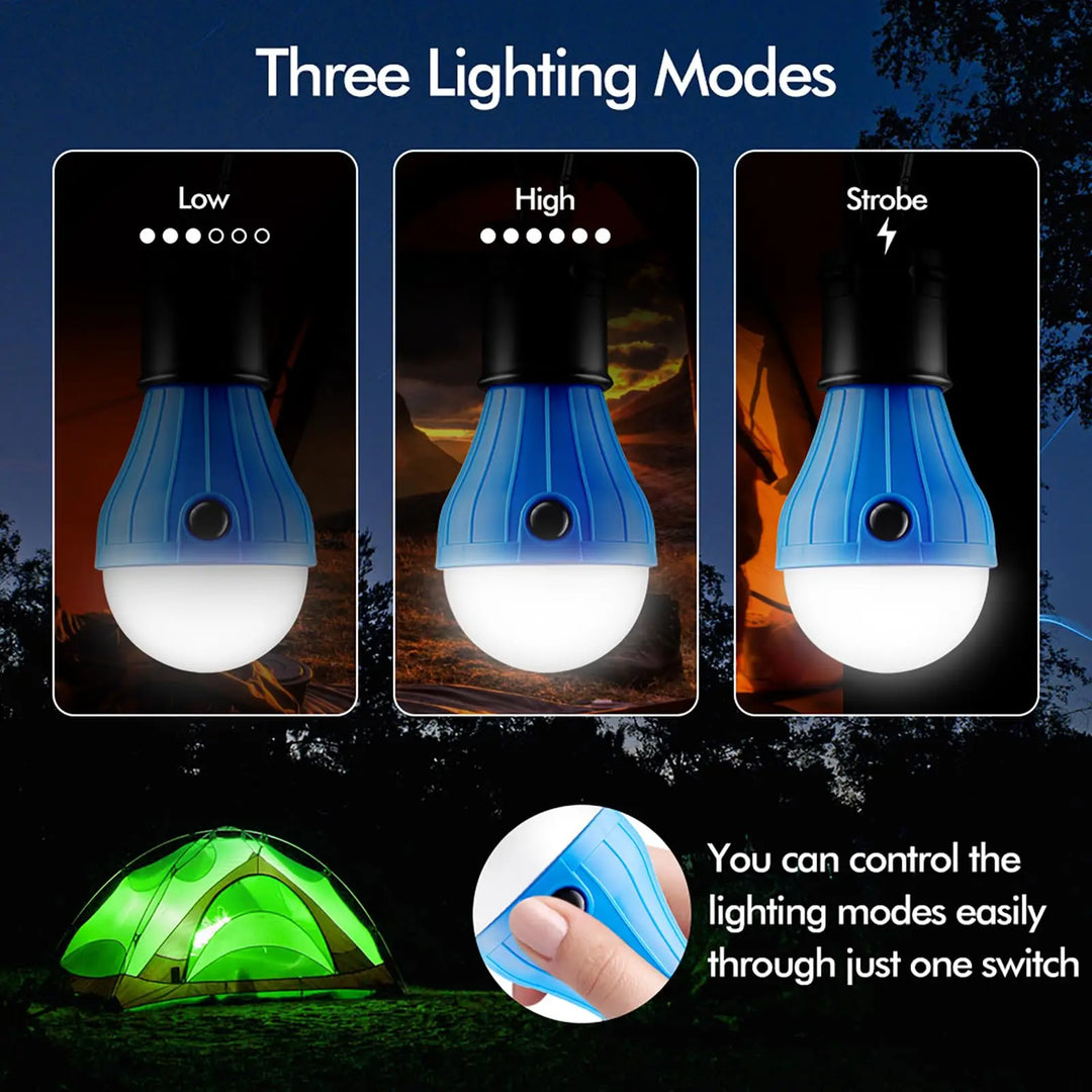 BowLift | LumaTrail Outdoor Lamp | 3 Light Modes | Compact & Stable | Carabiner Attachment