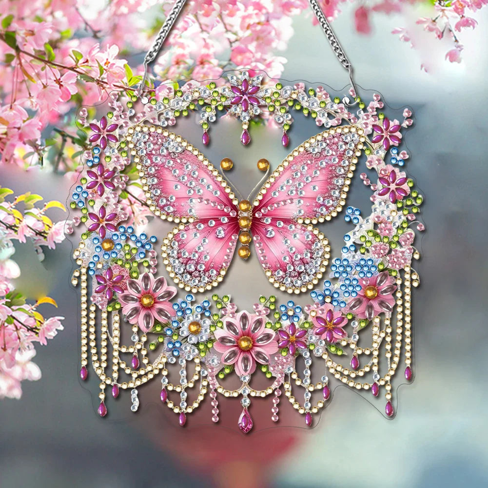BowLift | Butterfly Pendant | 5D DIY Diamond Painting | Double-Sided Acrylic | Sparkling Window Decoration