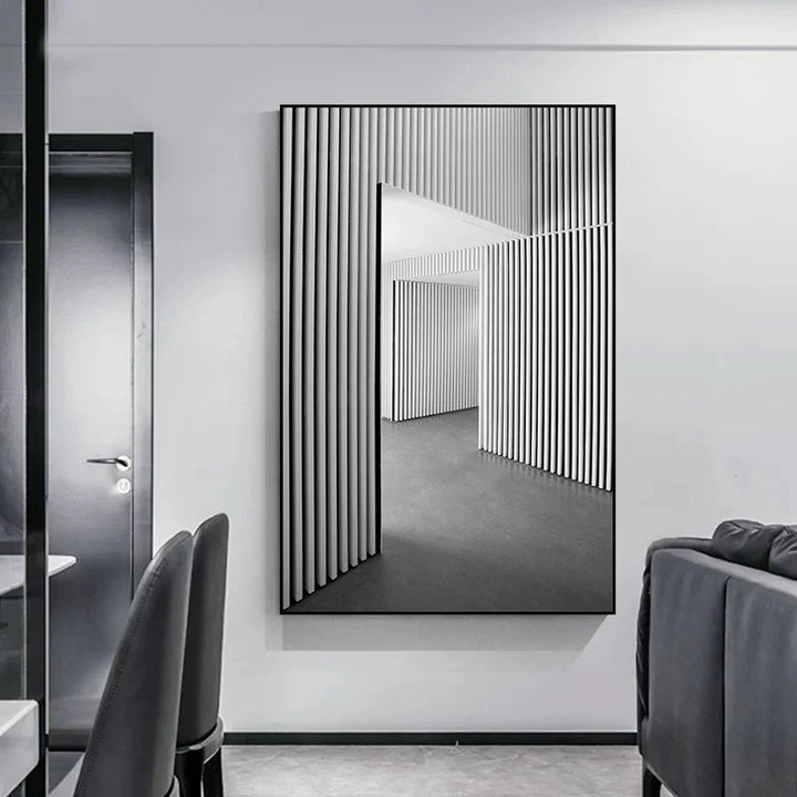 Minimalist Abstract Architectural Wall Art Fine Art Canvas Prints Posters Pictures For Modern Apartment Living Room Home Office Decor | Bowlift