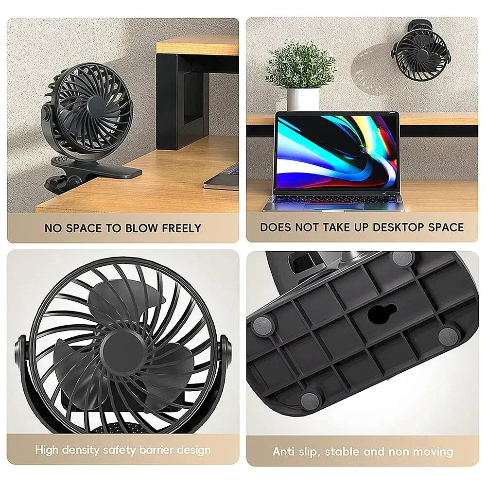 BowLift | FlexiBreeze USB Fan | Rotatable, portable with 3 speeds and night light