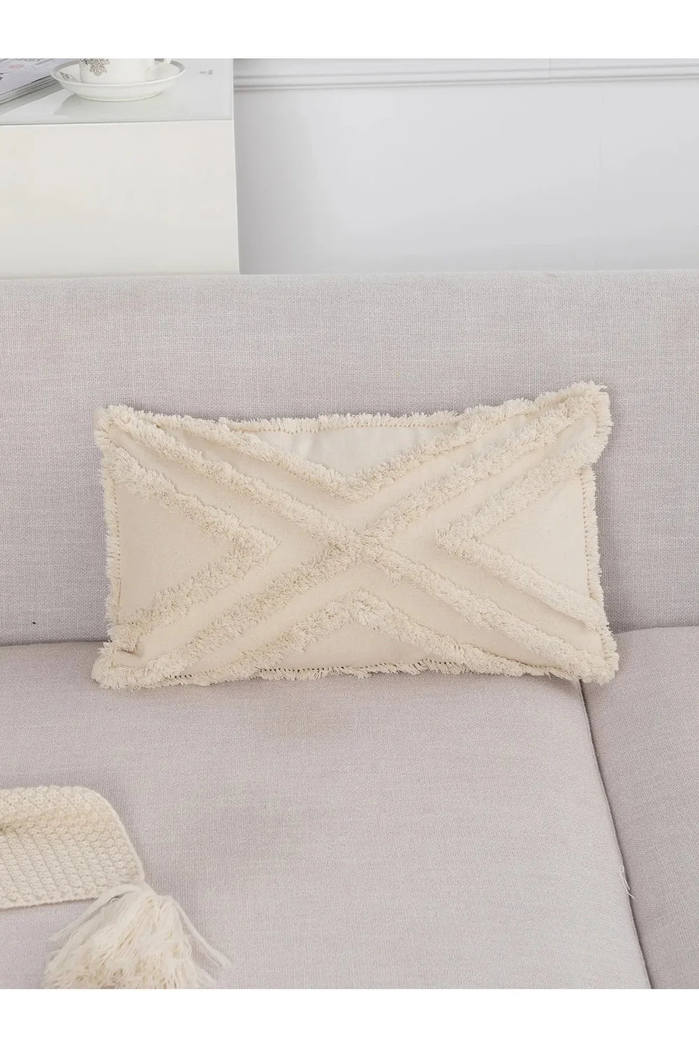 tufted Bohemian pillow cover | Bowlift