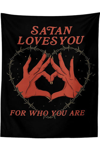 loves you angular wall tapestry | Bowlift