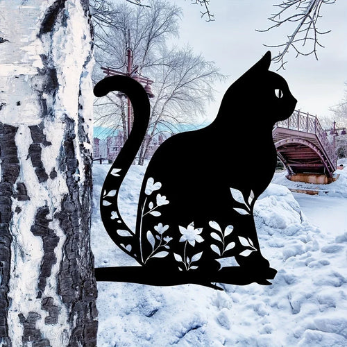 BowLift | Metal cat silhouette for garden and patio decoration