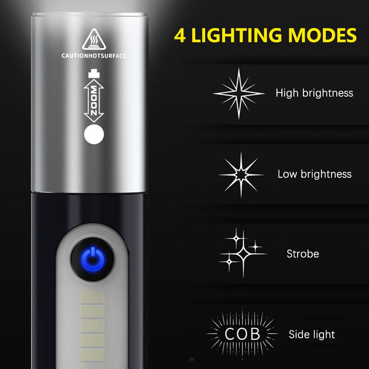 Zoom Ultra-Bright Pocket Led Outdoor Flashlight | Bowlift