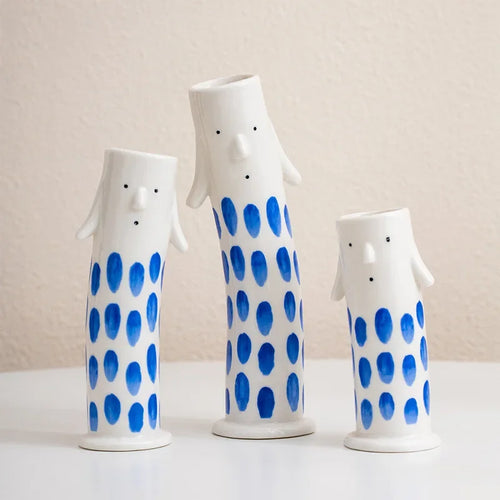 Lovely Cartoon Figures Ceramic Vase | Bowlift