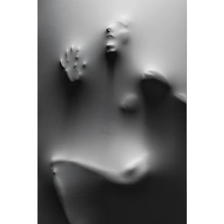Modern Art Abstract Ghostly Figures In The Wall Canvas Prints Black White Wall Art Posters Pictures For Living Room Bedroom Art Decor | Bowlift