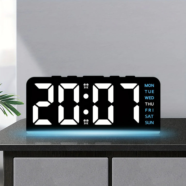 Modern LED All Week Display Night Lamp Alarm Clock | Bowlift