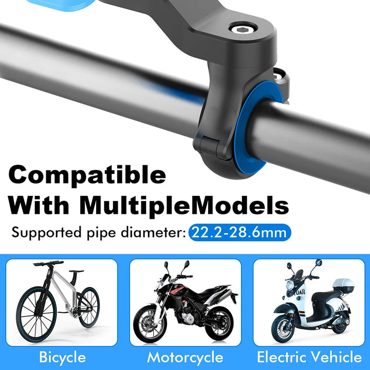 BowLift | RIDELOCK Pro Mount | Shockproof Phone Holder for Bike & Motorcycle | 360° Rotatable | For 4.7–7.2" Smartphones