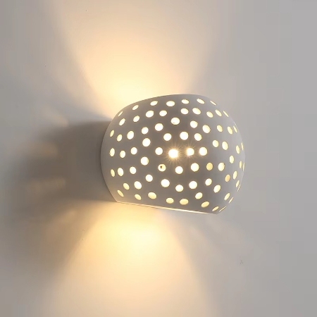 BowLift | Sleek Gypsum LED Wall Sconce for Modern Home Lighting