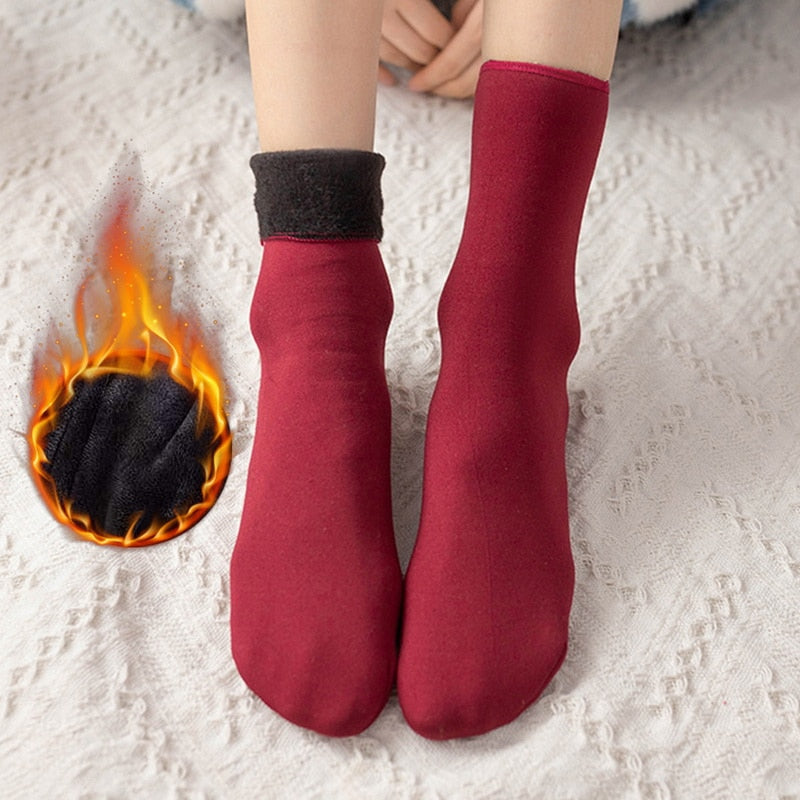 BowLift | Thermal Touch Winter Warm Solid Thick Socks